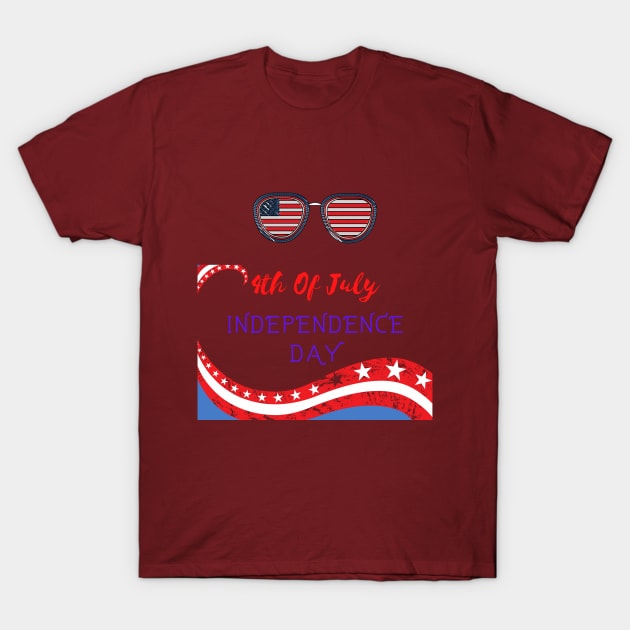 4th of july independence day american flag. Edit T-Shirt by Kachanan@BoonyaShop